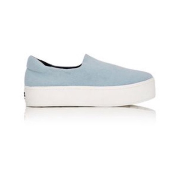 Opening Ceremony Cici Denim Slip On Sneakers Blue 8.5 39 - Picture 1 of 11